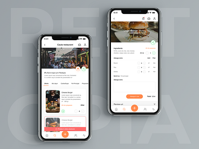 Restopia - Social & Food App app branding design food app illustration social app typography ui ux