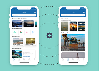 Travel App concept android app ui cards gradients homepage homepagedesign ios app design ios mobile app tab menu ui design