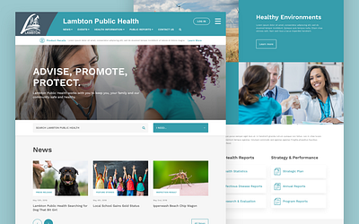 Municipality Public Health sketch ui web design