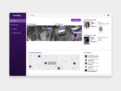 FaceReg Dashboard dashboard dashboard ui design face face recognition ui ux web web design