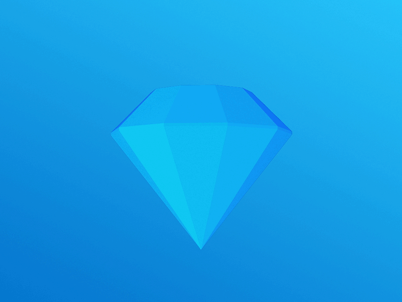 Spin like a daimond 3d after effects animation art blue design flat geometric masking spine vanish vector