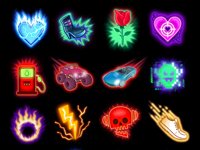 Garena Free Fire design game gaming graphic design icon icons illustration logo neon