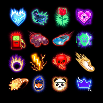 Garena Free Fire design game gaming graphic design icon icons illustration logo neon