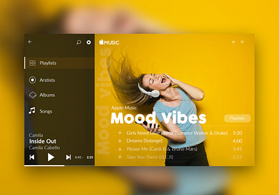 apple music web UI app design figma illustration ui ux