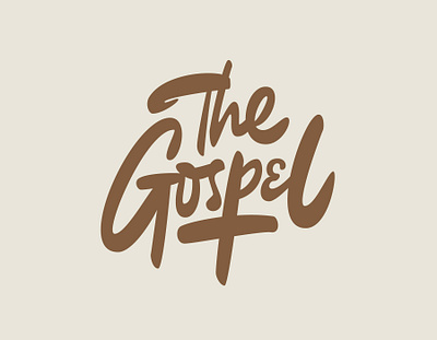 The Gospel brush lettering clientwork custom lettering digitalart gospel hand drawn handlettering logo designer logotype logotype designer procreate typography