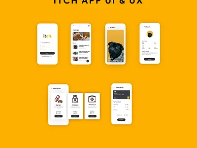 itch - Pet Care App android app android app development app branding dog figma interaction design ios app mobile app design mobile ui pet petapp petcare ui ui design uidesign uikit uiux ux design uxdesign
