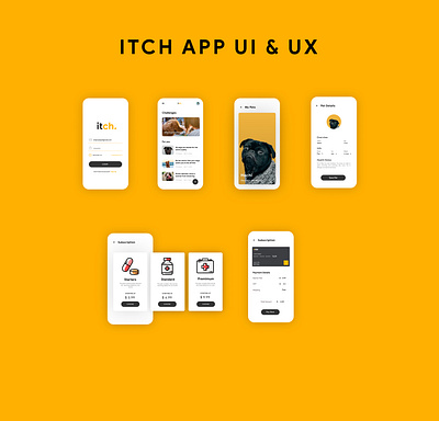 itch - Pet Care App android app android app development app branding dog figma interaction design ios app mobile app design mobile ui pet petapp petcare ui ui design uidesign uikit uiux ux design uxdesign