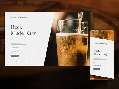 Midland Distributing Landing Page app design graphicdesign ui ux web website