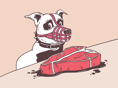 Tasty Inktober dog illustration inktober inktober2019 meat tasty vectober vector