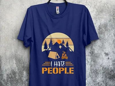 I hate people campingtshirt design hiking tshirt tshirt design tshirtcamp tshirtdesign tshirts type typography vector