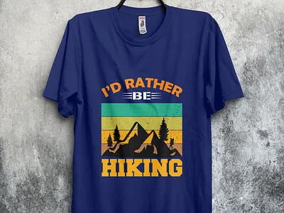 id rather hinking campingtshirt design hiking tshirt tshirt design tshirtcamp tshirtdesign tshirts type typography