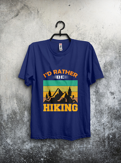 id rather hinking campingtshirt design hiking tshirt tshirt design tshirtcamp tshirtdesign tshirts type typography