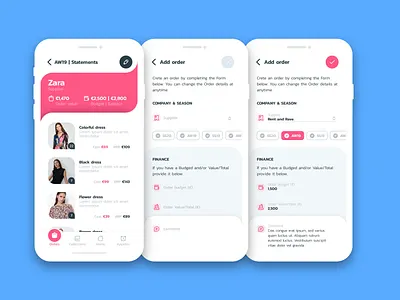 BP app collection custom flat ionic ios item list listing mobile order shopping