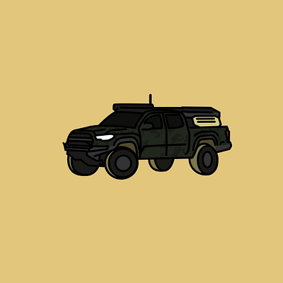 Overland Tacoma branding cartoon design illustration jack last line of defense llod taco tacoma