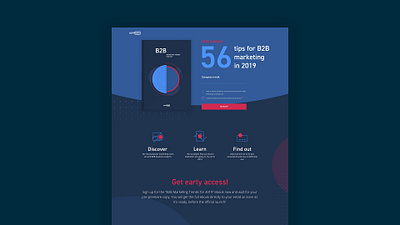 E-book landing page design digital icons landing page page signup vector