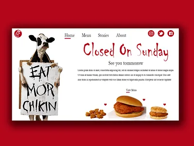 Closed On Sunday design graphicdesign ux uxdesign web webdesign