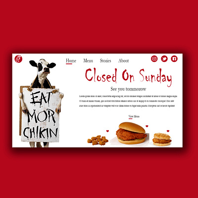 Closed On Sunday design graphicdesign ux uxdesign web webdesign