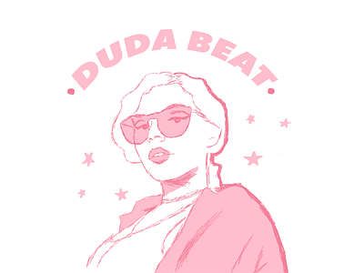 Duda Beat 2d 2d art desenho design digital illustration duda beat girl illustration pink rabisco singer