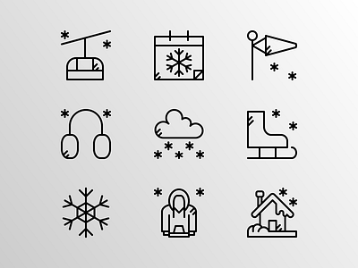 Winter app creative creator december design doodle element event icon icon set iconfinder icons illustration logo outline season snow ui vector winter