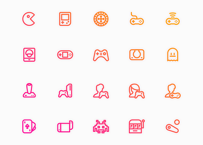 Videogames Icon Set game game design games gaming icon icon design icon designs icon set iconography icons icons set illustration ui vector video video game videogame videogames