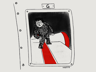 G is for GREMLIN abc of horrors character design gremlin illustration mid century retro twilight zone vintage