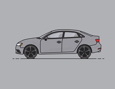 2016 Audi A3 a3 audi audia3 auto automobile automotive car design icon illustration quattro vag vector vw