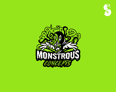 Monstrous Concepts Logo eyes horror logo monster tentacles terror vector