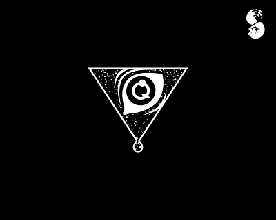 Mordu Logo eye horror ink logo space stars terror triangle universe vector