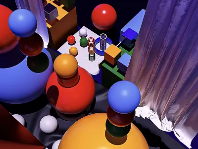 UNTITL3D 3d 3d art abstract abstract art abstraction adobe dimension ball balloon balls color colourful design dimension scene shape