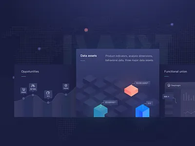 Data assets iullustration branding dark dark mode data viz design design trending illustration landing design vector