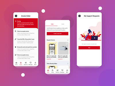 Grabr app UI in progress 2019 trends app app design design illustraion order shopping support travel trendy typography ui ui design ux ux design