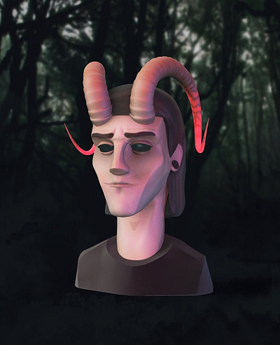 3D friend in demon caracterization 3d 3d animation 3d artist character character design concept art demon design modelling render sculpting toon zbrush pixlogic