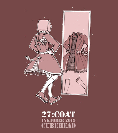 Inktober 27: Coat characterdesign comics cubehead design dribbbleweeklywarmup graphicnovel illustration inking inktober inktober2019