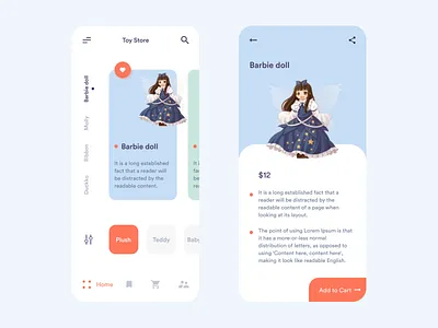 Toy Store App UI app design mobile app design sketch ui ui design user experience user interface ux ux design