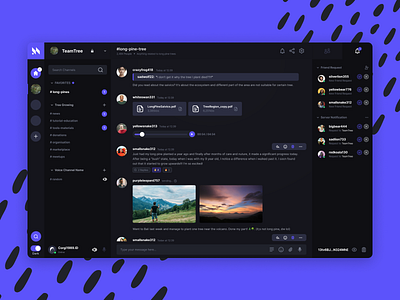 Mumble's main chat room application chat design illustration minimal simple ui uiux ux web app zensite