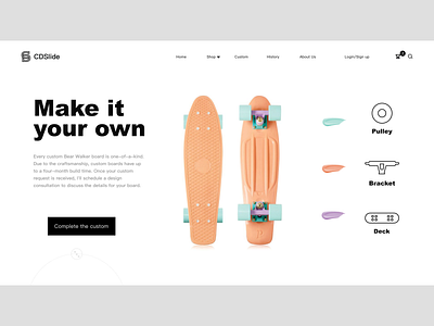 Skateboard-shop app icon ui
