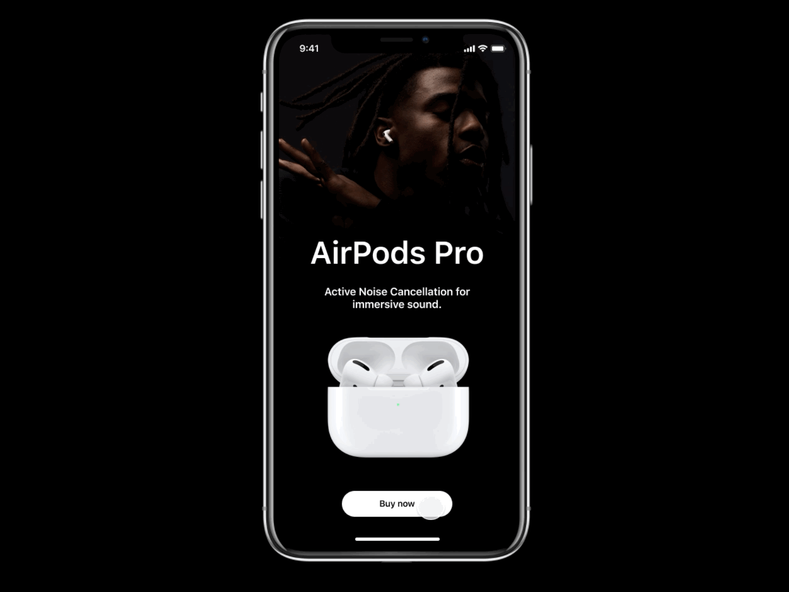 AirPods Pro Figma Smart Animate airpods airpods pr airpods pr app clean design figma figmadesign ios iphonex minimal smart animate typography