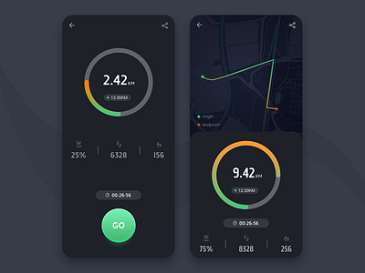 Step by step interface icon logo ui