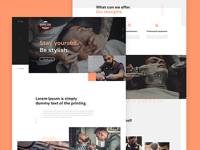 Barber Shop barber barbershop concept design header layout