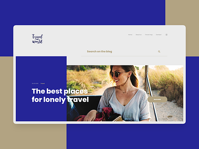 Travel blog blog design header layout travel