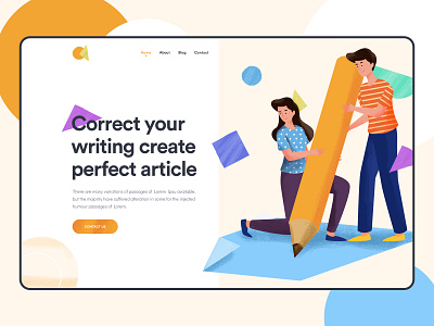 Digital Marketing Agency Header agency colorful creative design digital marketing header illustration marketing trend ui ux