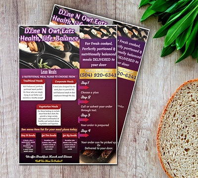 Unique food flyer custom fiverr food delivery service food meal food menu food package food truck graphic design meal menu print design resturant