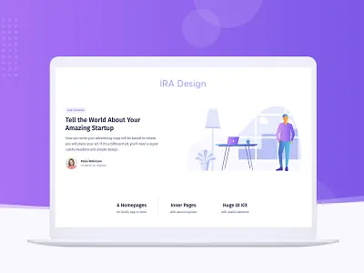 IRA Design bootstrap 4 branding character characters design drawing example free freebie gradient illustrations illustrator mockup png responsive sketch svg vector web design