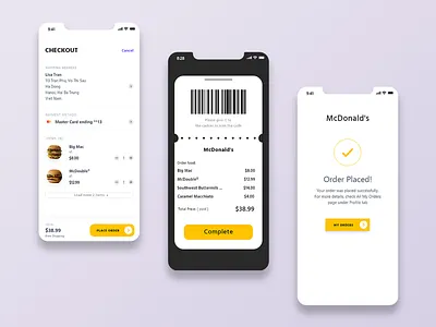Payment ( McDonald's ) app branding design mcdonalds payment payment app uiux