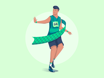 Marathon Man affinity bright color combinations character character exploration flat illustration illustration illustrator marathon minimal clean design running sports ui vector vector art vector illustration visual identity