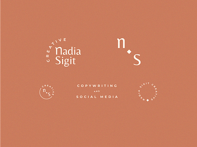 Secondary Brand Marks | Nadia Sigit Creative bespoke branding branding design brown browns copywriter earthy tones feminine identity design logo design logo designs logotype minimal personal brand simple simple clean interface visual design