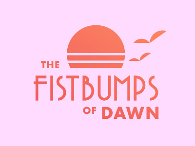 Fistbumps of Dawn art deco dawn geometric miami sunrise sunset typography