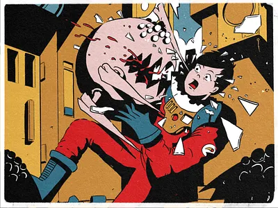 28 — Ride character city design doodle illustration inktober inktober2019 monster palette sketch space