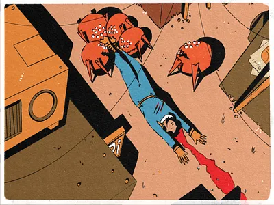 29 — Injured character city design doodle illustration inktober inktober2019 monster palette sketch space