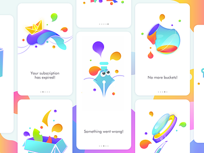 Popup Illustrations colorful design development drawing illustration ui